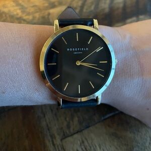 Rosefield Black and Gold Watch